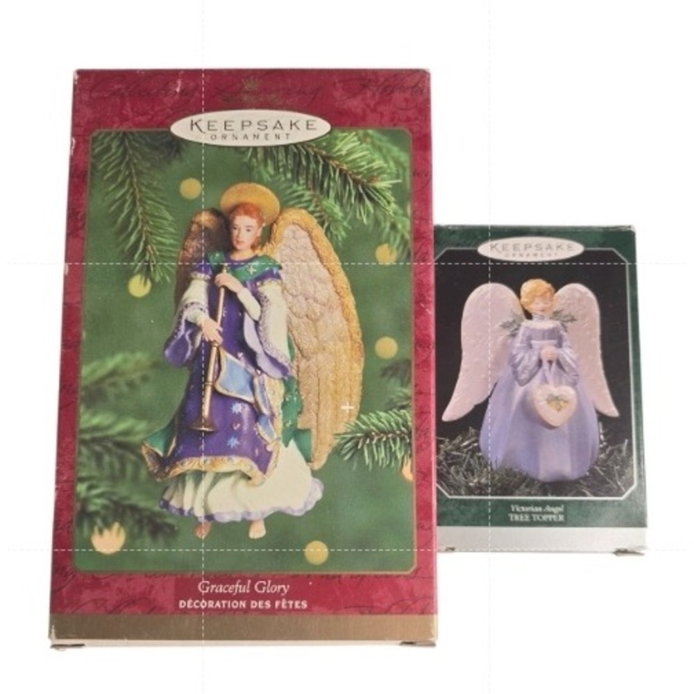 Hallmark‎ Keepsake Ornament Graceful Glory & Victorian Angel Tree Topper 2000